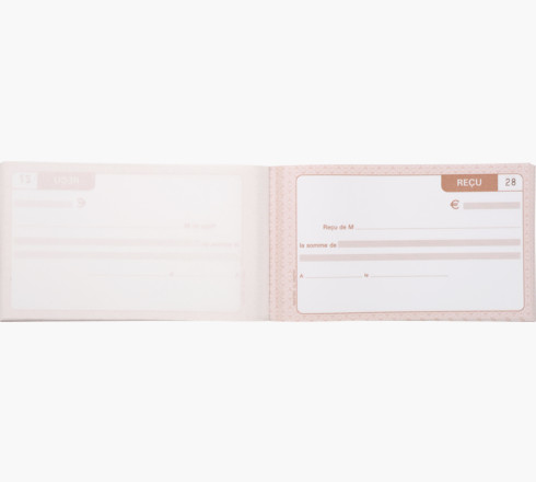 Le Dauphin Manifold Recus Dupli 1202D Quittungsbuch Hardcover 105 x 180 mm Beige, Braun