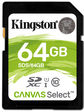 Kingston Technology Canvas Select 64GB SDXC UHS-I Klasse 10 Speicherkarte (SDS/64GB)