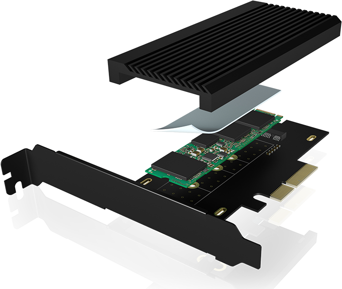 ICY BOX IB-PCI208-HS M.2 NVMe PCIe 4.0 x4 Schwarz