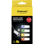 Intenso Basic Line USB Typ-A 2.0/s Drehring Schwarz Blau Grue... (3503585)