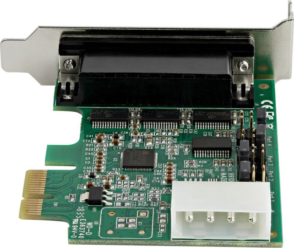 StarTech PEX4S953LP PCI Express Serielle Schnittstellenkarte mit 4 Ports RS-232, 16950 UART, Low Profile