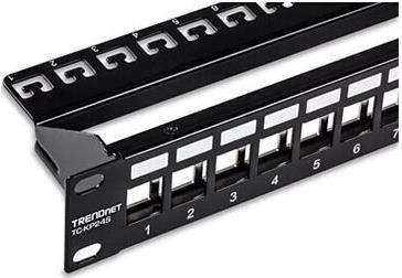 TRENDnet TC-KP24S 24-Port Blank Keystone Patchpanel 1U 19" Schwarz
