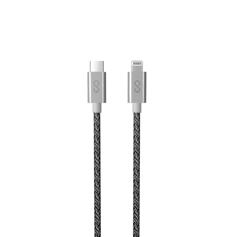Epico Braided Lightning to USB-C Kabel 1,2 m Grau
