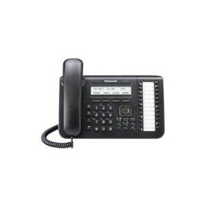 PANASONIC KX-DT543NE-B Digitales Systemendgeraet schwarz 3 Zeilen bel. LCD Display Freispr. 24 frei progr. Tasten Plantronics EHS (KX-DT543NE-B)