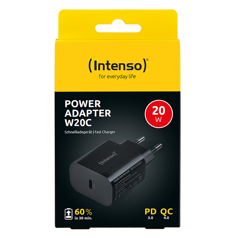 Intenso Power Adapter W20C USB-C 20 W Schwarz