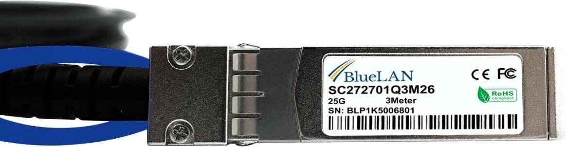 BlueOptics BlueLAN UACC-DAC-SFP28-2M-BL DAC SFP28 Kabel 2 m 25 Gbit/s Schwarz