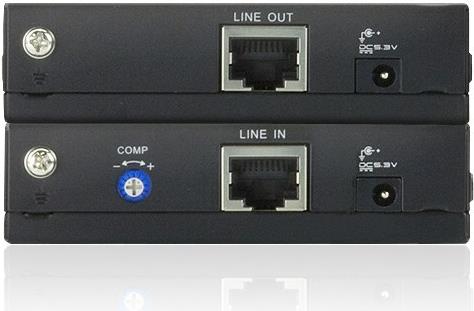 ATEN VE150A Video-Extender VGA Cat5 bis 150 m Schwarz, Blau