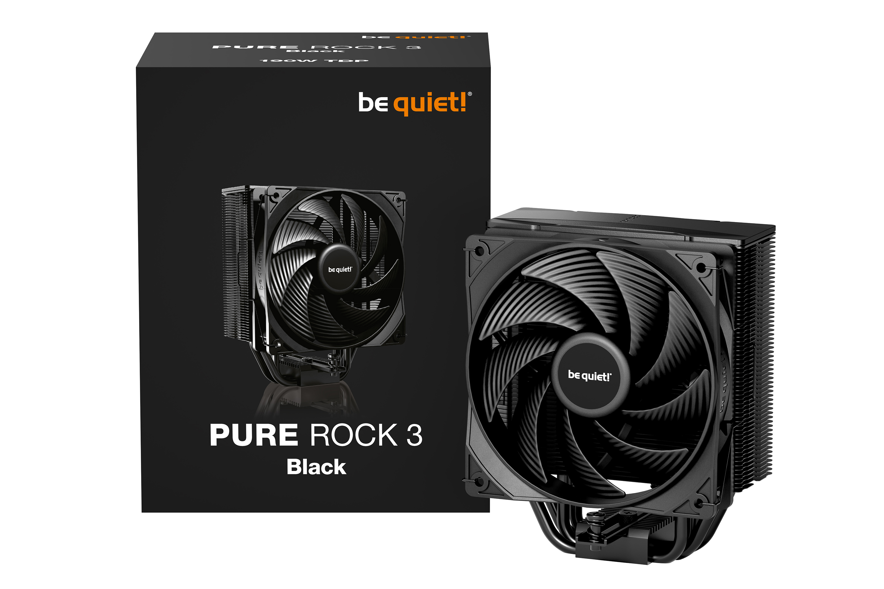 be quiet! Pure Rock 3 CPU-Kühler 120 mm für Intel und AMD Schwarz