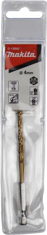 Makita Werkzeug GmbH Titanbohrer HSS 4mm D-14940 (D-14940)