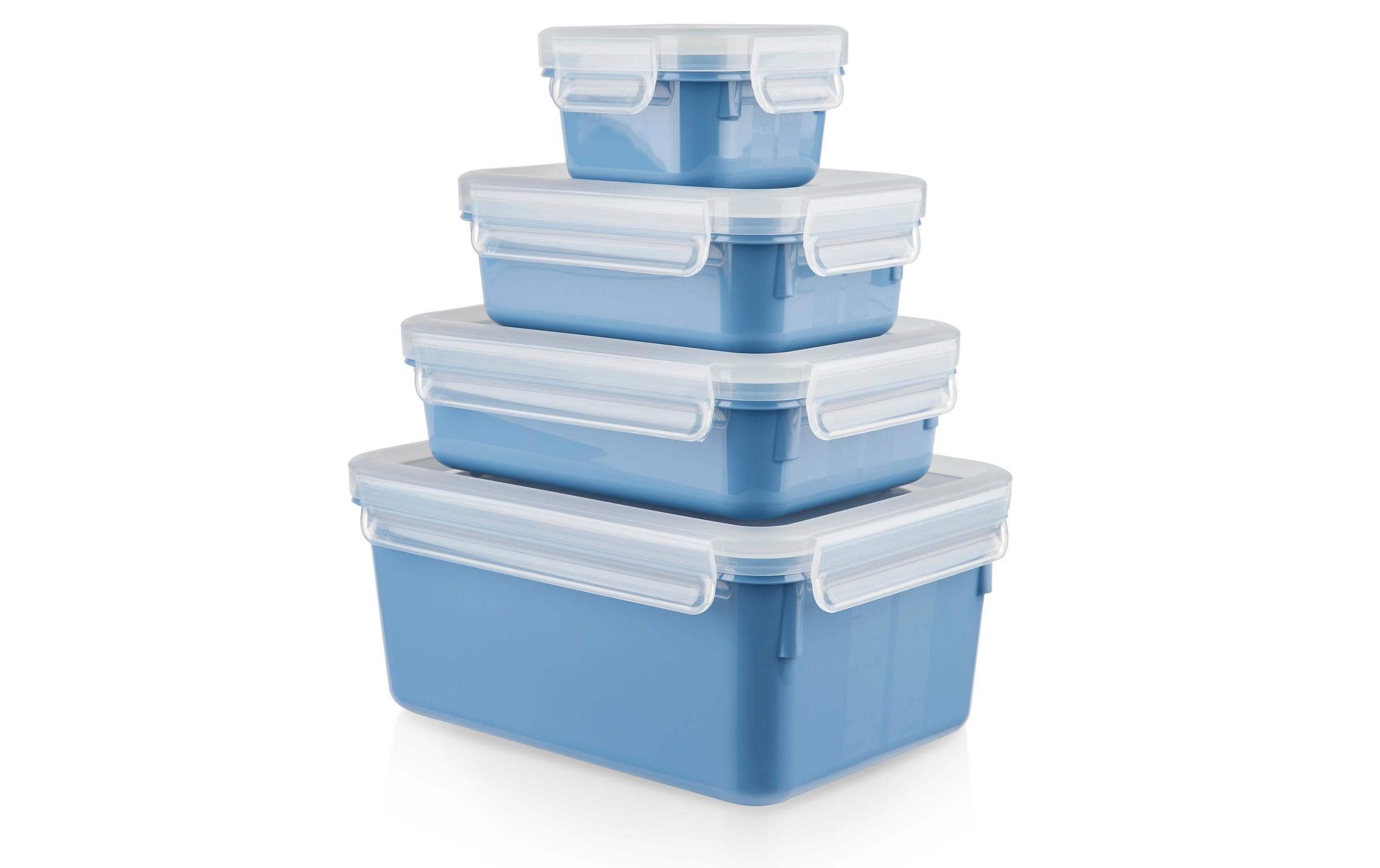 EMSA Clip & Close Vorratsbehälter Set Rechteckig 3,55 l Blau