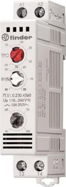 FINDER 7T.51.0.230.4360 Multifunktions-Thermo-/Hygrostat (7T5102304360)