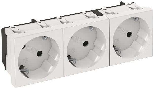 OBO STD-D3S RW3 Steckdose 33° 3-fach Schutzkontakt 6120123 1 (6120123)