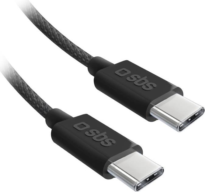 SBS Lade-/Datenkabel Textil USB-A> USB-C schwarz 1.5m - Digital/Daten