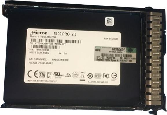Hewlett Packard Enterprise SPS-DRV SSD 960GB SFF SATA MU (878355-001)
