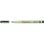 SAKURA Grafikstift PIGMA GRAPHIC 1, schwarz Strichstärke: 1,0 mm, spezielle kugel- und meißelförmige - 1 Stück (XSDK149)