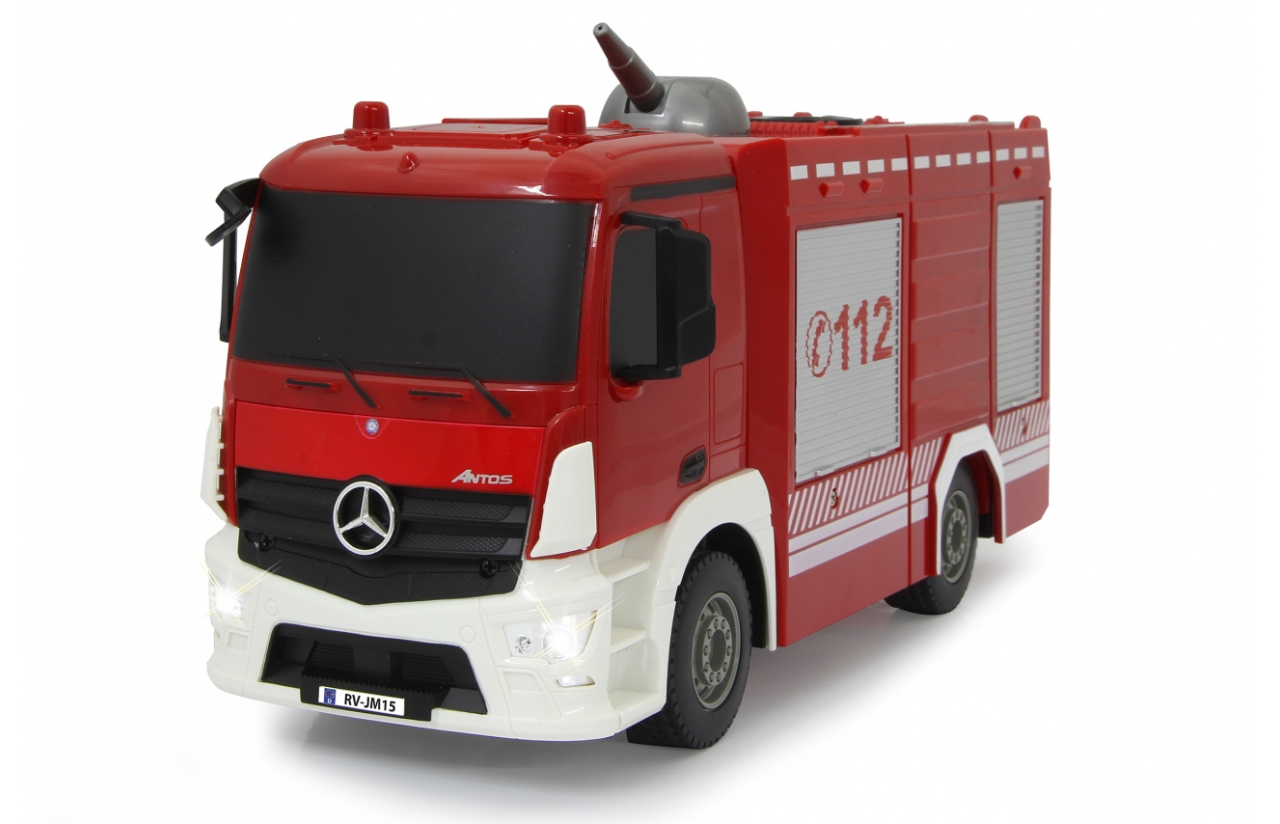 Jamara Fire Fighter TLF Mercedes-Benz Antos RC-Feuerwehrwagen 1:26 Elektromotor 2,4 GHz Rot, Weiß