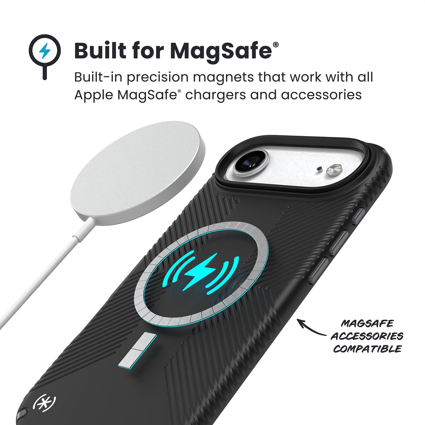 Speck Presidio2 Grip Handyhülle für iPhone 17 Air 6,5" Schwarz, Grau, Weiß
