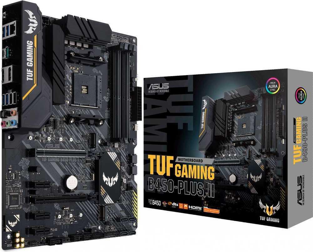 ASUS TUF GAMING B450-PLUS II Mainboard ATX, AMD B450, Socket AM4, DDR4