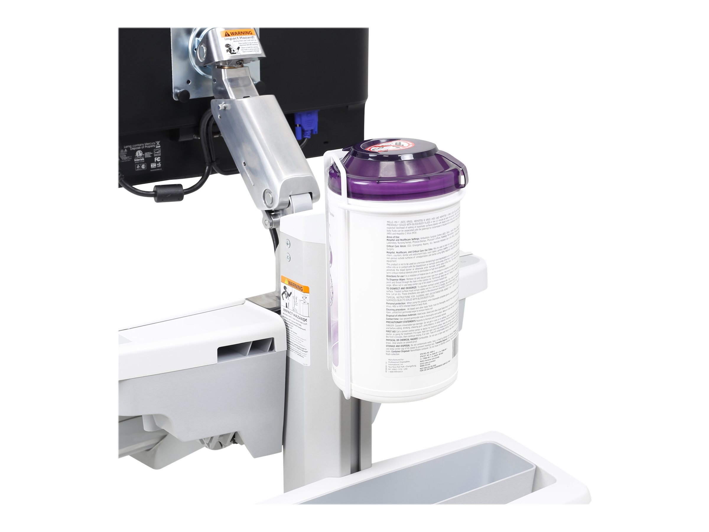 Ergotron T-Slot Wipes Holder Montagekomponente Weiß
