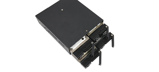 Chieftec CMR-425 Mobiles Speicher-Rack 4x 2.5" Schwarz