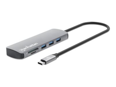 Manhattan 190459 Dockingstation USB-C 3.2 Gen 1 HDMI 1GbE Space-grau