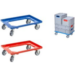 allit Transportroller ProfiPlus EuroRoll OS 600, rot Rahmen aus stabilem Kunststoff, 4 Lenkrollen, - 1 Stück (456866)