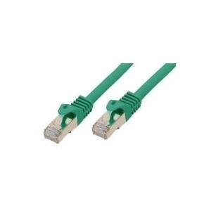 RJ45 Patchkabel mitCat.7 Rohkabel und Rastnasenschutz (RNS®), S/FTP, PiMF, halogenfrei, 600MHz, OFC, grün, 30m, Good Connections® (8070R-300G)