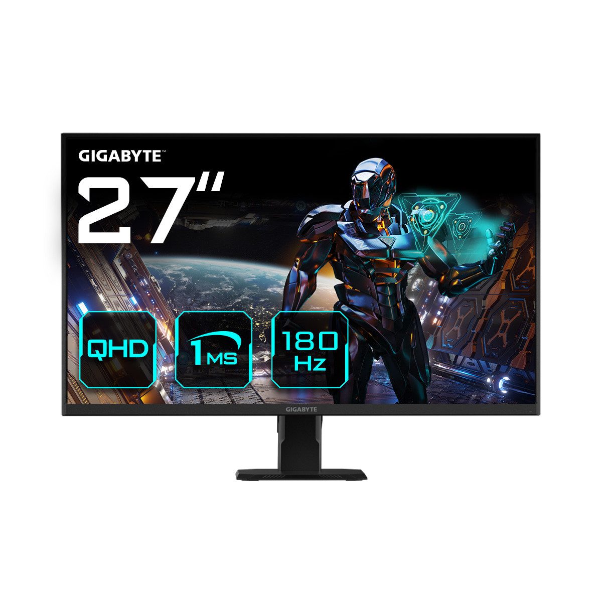 Gigabyte GS27QA Gaming-Monitor (68,5 cm/27 ", 2560 x 1440 px, QHD, 1 ms Reaktionszeit, 180 Hz, LED) [Energieklasse F] (GS27QA EU)