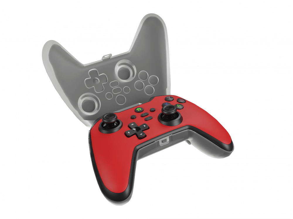 Genesis Mangan 400 Gamepad kabellos Bluetooth Rot, Schwarz