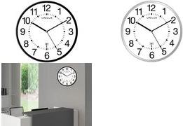 UNiLUX Wanduhr/Funkuhr "MAXI WAVE", Durchm.: 400 mm, schwarz funkgesteuert, große Zahlen für gute Lesbarkeit - 1 Stück (400094564)