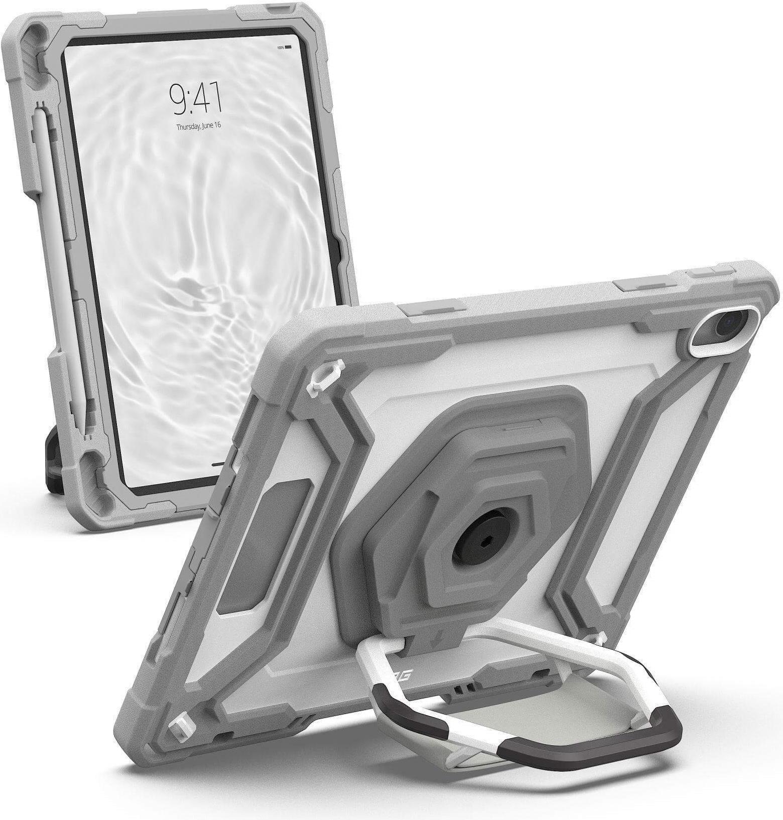 UAG Urban Armor Gear Plasma Healthcare Handstrap, Kickstand & Screen Protection Case | Apple iPad 11" (2025) / iPad 10,9" (2022) | weiß/grau (transparent) | bulk | 124470B14130 (124470114130)