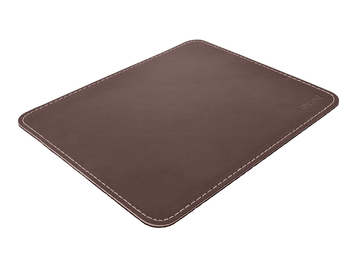 InLine Premium Mauspad Kunstleder 255x220x3mm Braun