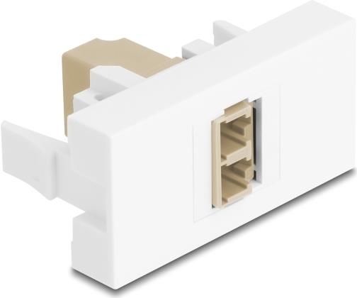 Delock Easy 45 Modul LC Duplex Buchse zu LC Duplex Buchse weiß / beige (90840)