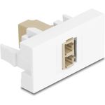 Delock Easy 45 Modul LC Duplex Buchse zu LC Duplex Buchse weiß / beige (90840)