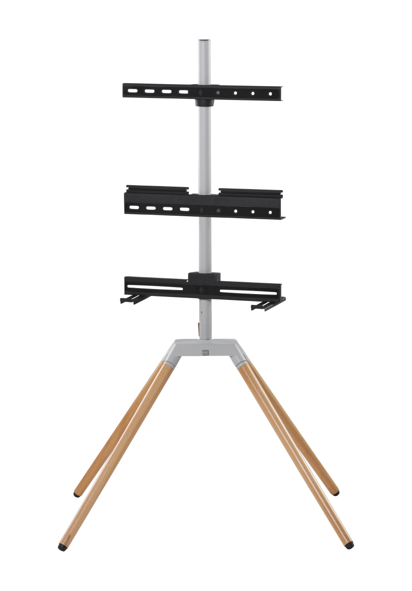One for All WM7476 Quadpod TV-Stativ 32-70" 360° drehbar Oak, Silbergrau