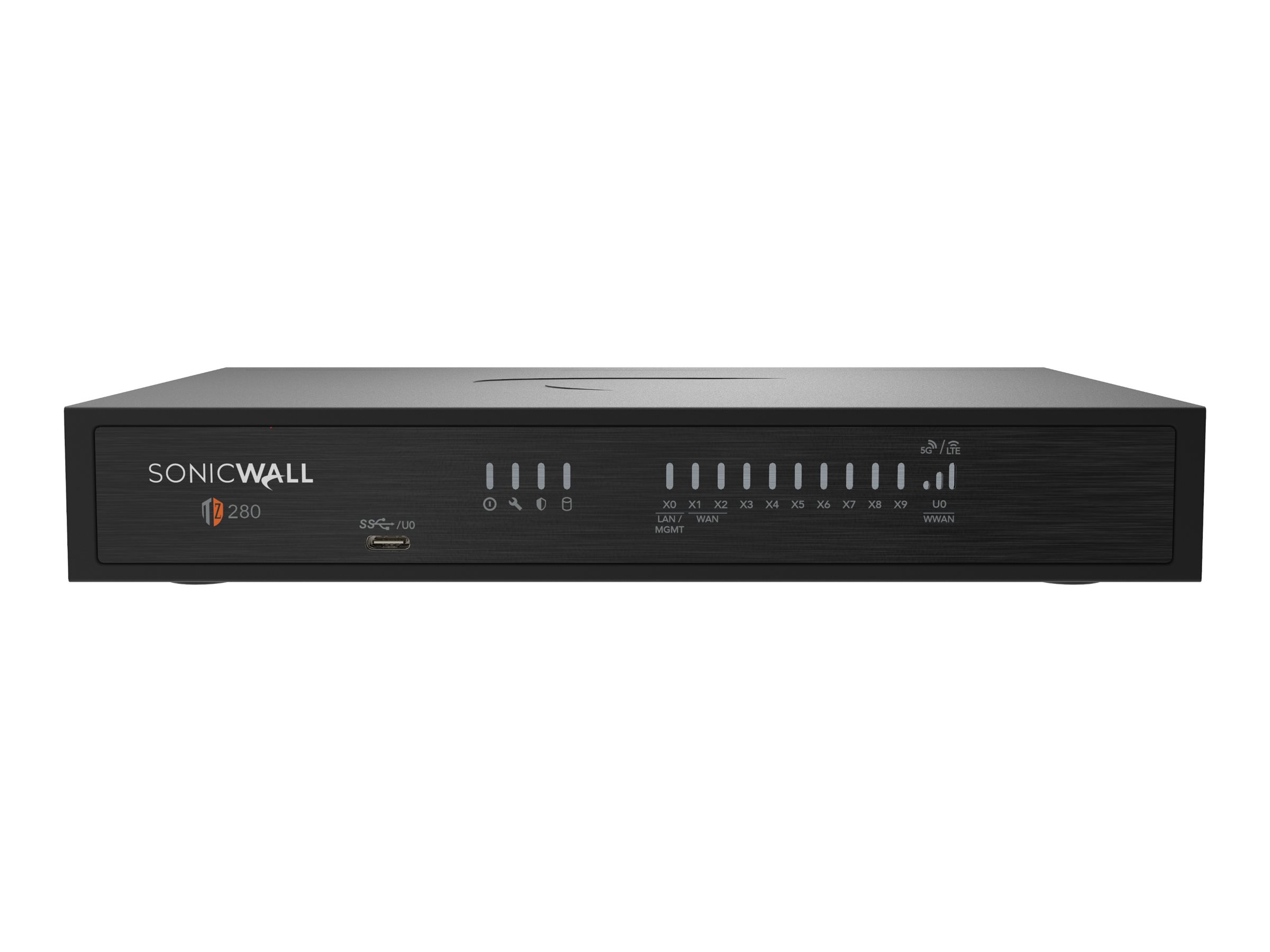SonicWALL TZ Series TZ280 Gen 8 High Availability Firewall – 8x 1GbE, 2x 1G SFP, 2,5 Gbit/s Durchsatz, Schwarz