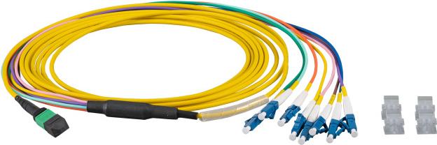 EFB Elektronik MTP®-F/LC 8-Fasermatrix Patchkabel OS2,LSZH gelb, 10m, Anwendung: Geeignet für Übertragungsstrecken bis 100 GigabitAufbau: 1 Mehrfaserstecker MTP® auf einer Seite,4 LC-Duplex Stecker auf der anderen SeiteLowLoss< (MTPF08LCOS2-10)