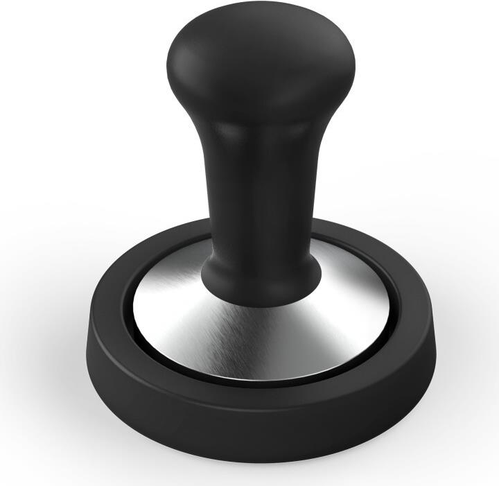 Xavax Tamping-Set, Tamper 58 mm, Edelstahl, mit Tampermatte, rutschfest, Schwarz (00111285)