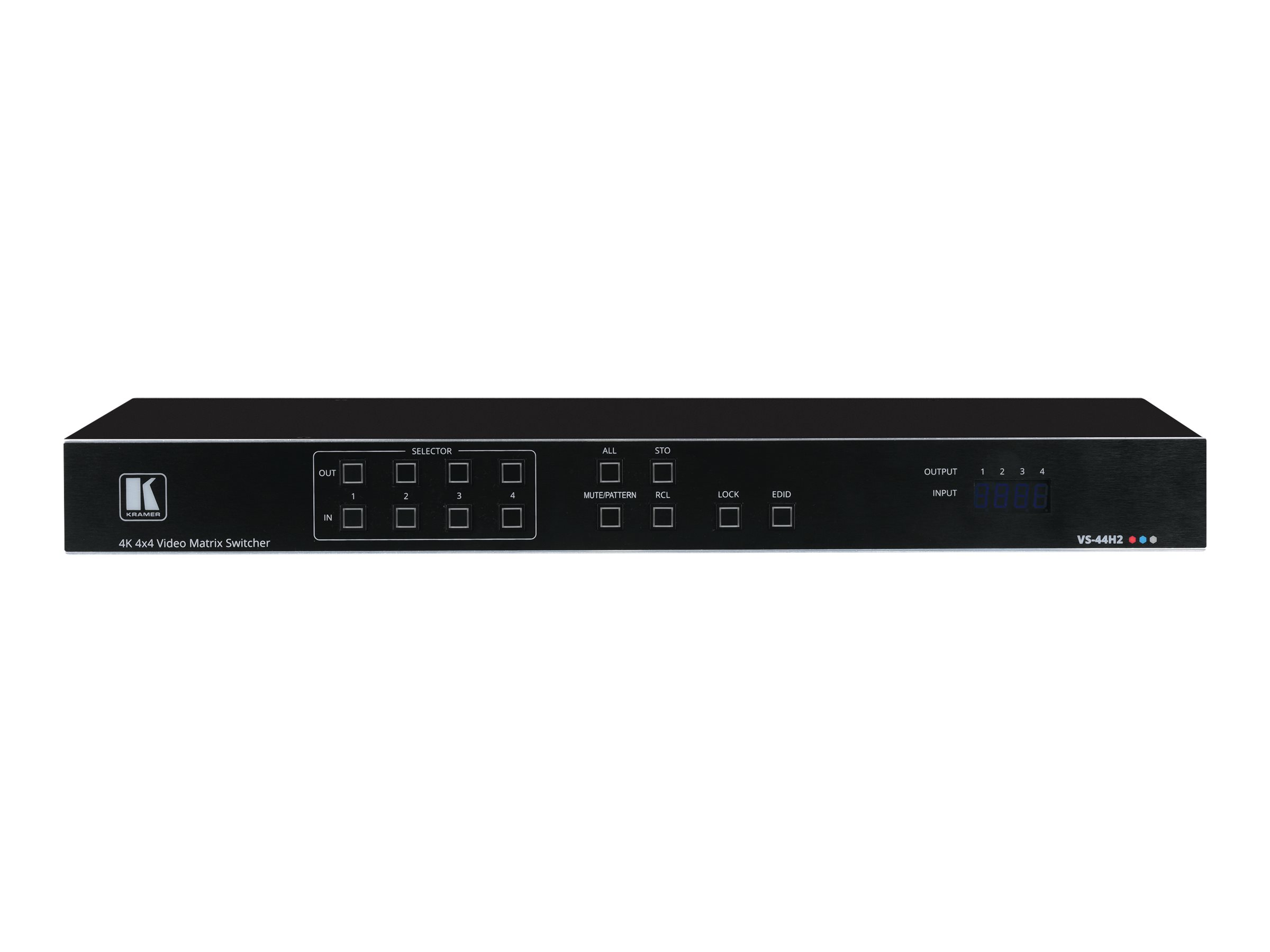 Kramer VS-44H2 4x4 4K HDR HDCP 2.2 HDMI Matrix Schwarz