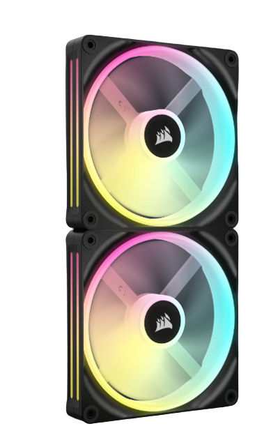 CORSAIR iCUE LINK QX140 RGB Gehäuselüfter 140 mm Schwarz (2 Stück)
