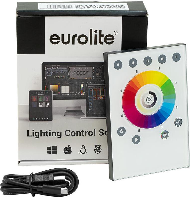 EUROLITE TOUCH-512 Standalone-Player weiß DMX-Controller 512 Kanäle Wandmontage
