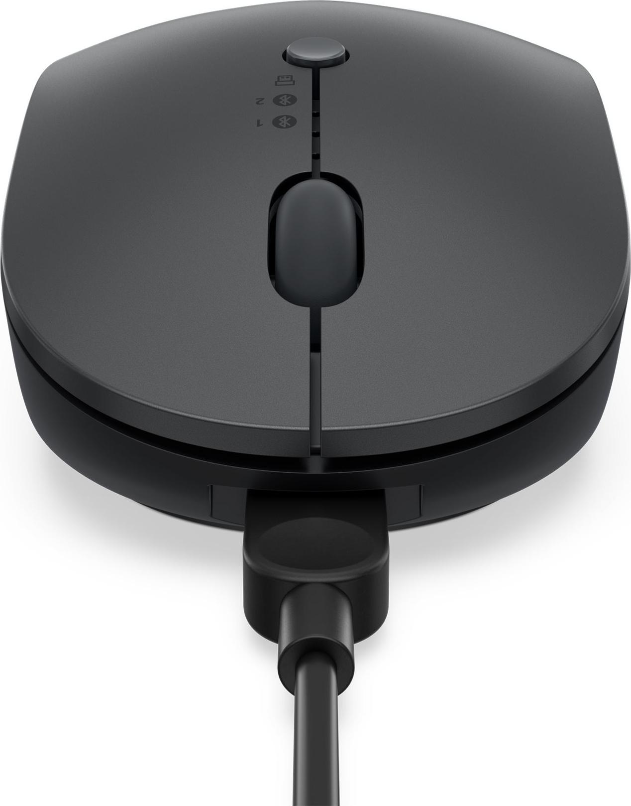 Lenovo Multi-Device X9 Maus 2400 DPI Bluetooth 5.0 2.4 GHz Donnergrau (oben), Blitzschwarz (unten)