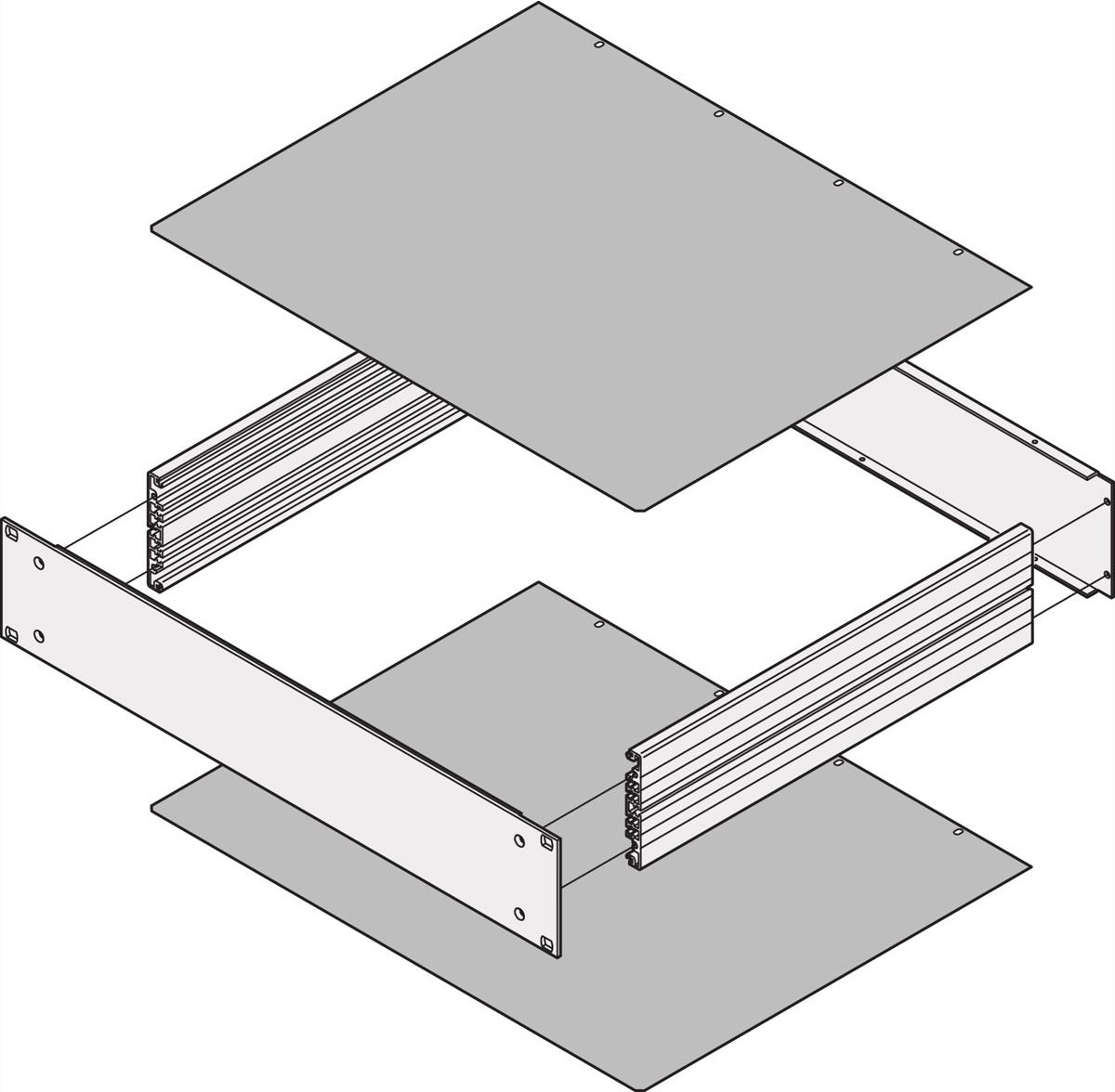 SCHROFF Abdeckbleche - ABDECKBLECH 460T GESCHLOSSEN (30860505)