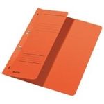 LEITZ Ösenhefter, DIN A4, Manilakarton, orange, kauf- männische Heftung, 250 g/qm, 1/2 Vorderdeckel (90 mm breit) - 50 Stück (3740-00-45)