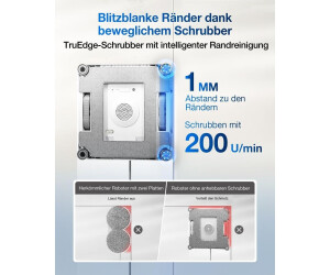 Ecovacs Winbot W2S Omni Fensterputzroboter mit TruEdge und Multifunktionsstation Grau, Weiß
