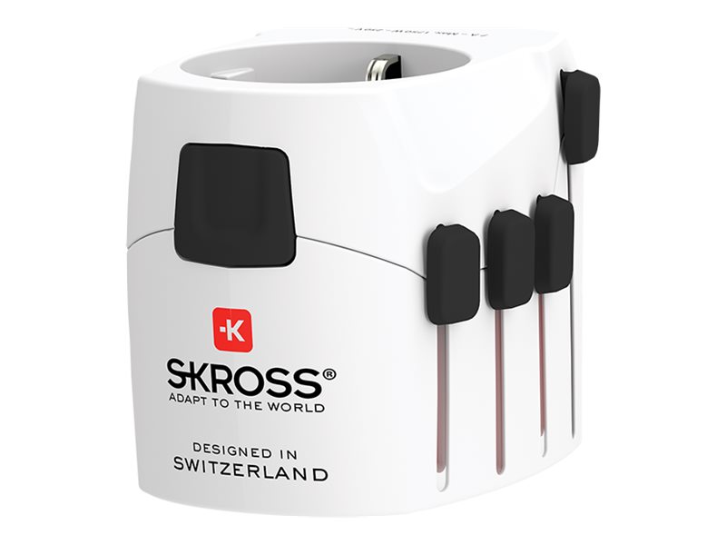 SKROSS World Adapter Pro Reiseadapter 7 A 100–250 V AC Weiß