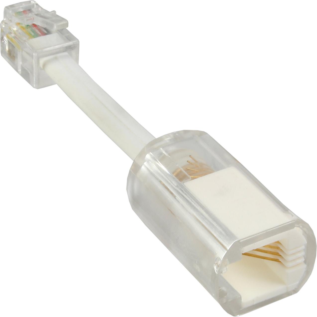 InLine Twist-Stop Kabelaufwicklung RJ10 Transparent