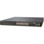 Planet GS-4210-16P2S gemanaged L2+ Gigabit Ethernet (10/100/1000) Energie Über Ethernet (PoE) Unterstützung 1U Schwarz Netzwerk-Switch (GS-4210-16P2S)