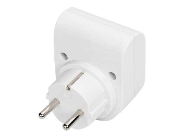 Digitus DN-95400 Überspannungsschutzadapter 230 V 1x AC 3500 W Weiß