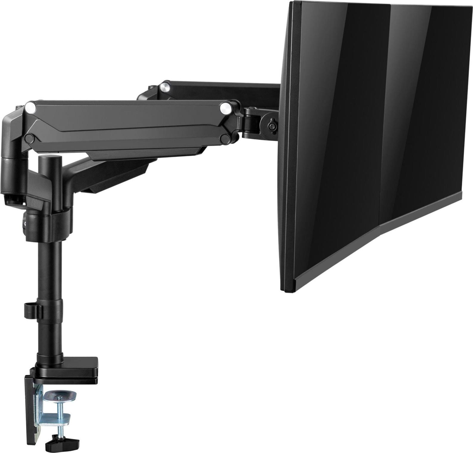 InLine 23160B Tischhalterung mit Lifter für 2 Monitore bis 32" 9kg Schwarz